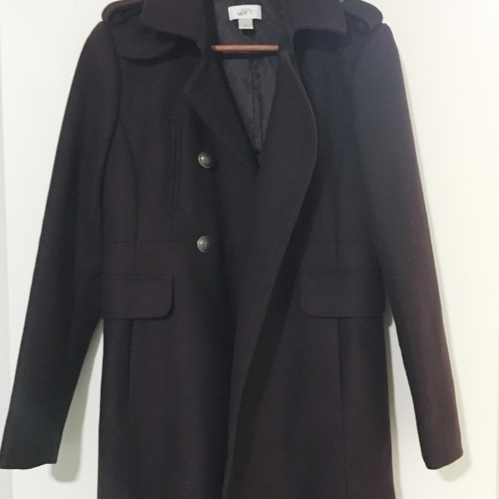 Ann Taylor wool coat size Small color purple